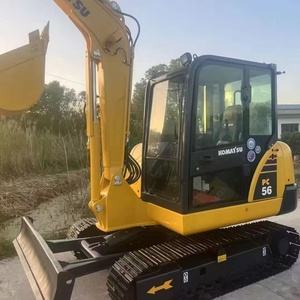 Excavadora de cadenas usada Komatsu PC56 de bajo costo y alta eficiencia, con operación flexible y gran potencia, para trabajos en patio y ingeniería ligera. - Product Image 2