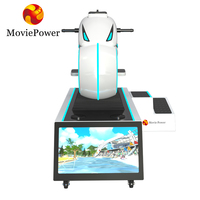 Machine de jeu de course de moto VR pour parc d'attractions intérieur, simulateur de course 9D avec structure métallique pour aéroport et usage public