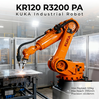 Station de travail robotisée industrielle KUKA KR120 R3200 PA pour la manutention et la palettisation avec fixation à ventouse