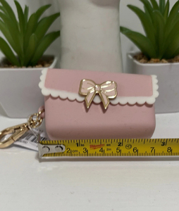 Custom Silicone Bow Purse Sanitizer Holder Keychain Lipstick Holder Pink Bath Body Works Snap Case <strong>PocketBac</strong> Sanitizer Holder - Product Image 6