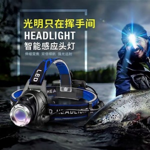 Linterna Frontal LED Recargable con Enfoque Ajustable, Luz Potente para Exteriores, Camping, Pesca, Lámpara para Casco - Product Image 1