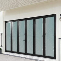 WANJIA Balcon moderne Plastique Acier Pvc Portes pliantes Accordéon personnalisé Vinyle Pvc Porte pliante Patio Plié Pvc Portes en verre