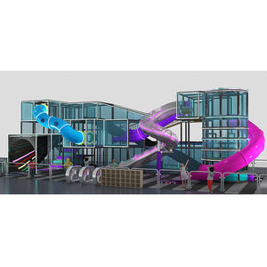 معدات لعب ناعمة للأطفال، ملعب داخلي تجاري مع زلاقات عملاقة وميزات تسلق، صديقة للبيئة وقابلة للتخصيص بأحجام مختلفة للبيع - Product Image 2