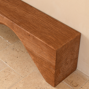 Panca in Legno Massello Wabi-Sabi con Design Unico a Onda, Panca Portascarpe per Ingresso, Soggiorno e Camera da Letto - Product Image 6