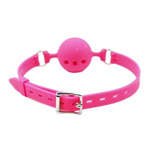 Balle de bouche en silicone respirante colorée en cuir pour chien, avec sangle en PU, jouet de bondage SM, accessoire de fétichisme et de retenue - Product Image 4