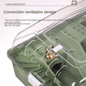 Jaula de Hámster Grande de Lujo Tipo Villa en Caja, Juego Completo con Cierre de Botón de Plástico Transparente Cerrado, Ecológica y Pequeña para Exportación - Product Image 2