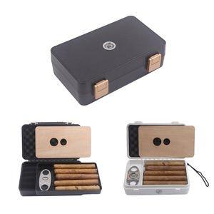 Haute qualité cigares réalisation voyage cave à cigares coffret cadeau étui cave à cigares boîte avec Kit d'accessoires forme de couleurs personnalisées - Product Image 1
