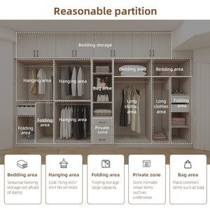 Ventes directes d'usine <span class=keywords><strong>Lesso</strong></span>, armoire de rangement de grande taille pour chambre à coucher, armoire modulaire en bois massif sur mesure, dressing - Product Image 4