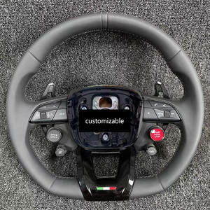 Volant de direction en cuir style sport RS pour <span class=keywords><strong>Audi</strong></span> A3 A4 A5 A6 A7 A8 Q3 Q5 Q7 <span class=keywords><strong>TT</strong></span> R8 Plug and Play Upgrade Replacement - Product Image 1