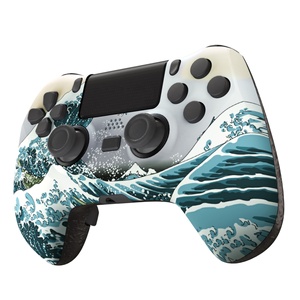 EXtremeRate Waterprint Remap Kit, Trigger Stops Button and Housing Shell Replacement for <b>PS4</b> <b>Controller</b> Upgrade Kit - Product Image 6