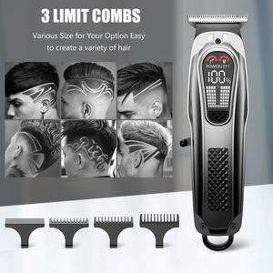 Cortadora de Pelo Eléctrica Profesional para Peluquero, Suministro Directo de Fábrica, Juego de Recortadora Eléctrica Recargable de Metal para el Hogar - Product Image 4
