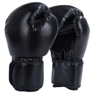 Gants de boxe en cuir rouge à doigts entiers avec fermeture à lacets au poignet, emballage personnalisable, impression par transfert thermique pour adultes - Product Image 5