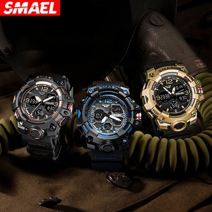 Montre sport numérique LED unisexe SMAEL 8008, nouveau modèle 2023, double affichage, résistante à l'eau 3BAR, alarme, chronomètre - Product Image 3