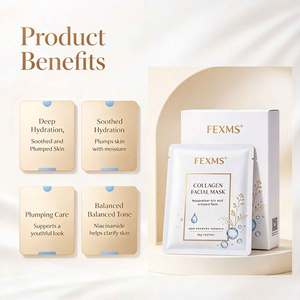 Private Label Collagen Facial <strong>Mask</strong> with Niacinamide Deep <strong>Hydration</strong> Soothing Plumping Sheet <strong>Mask</strong> Moisturizing Skin Care - Product Image 3