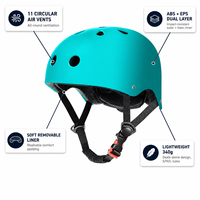 Casque DEVIATE pour adultes et enfants, pour le roller, le skateboard, le vélo, rose, certifié CE EN1078 CPSC, matériau ABS+EPS, 340g