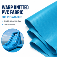 Tissu Air Dancer en PVC tricoté warp 1000D 20x20 imperméable bleu lac thème océan pour événements aquatiques