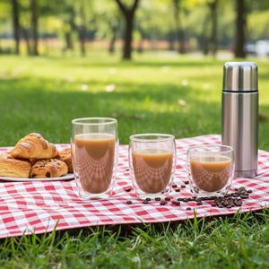 Custom Logo Classic 250ml Egg-shaped Borosilicate Double Wall Glass Coffee <b>Mug</b> for Coffee Cappuccino Latte <b>Tea</b> Juice Cafe Bar - Product Image 1