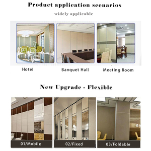 Panel de Pared Divisoria Acústica Flexible para Escuela, Hospital, <span class=keywords><strong>Hotel</strong></span>, Panel Plegable de Madera para Oficina - Product Image 6