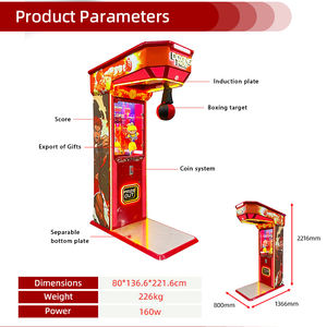 Amusement Apparatuur Op Maat Muntautomaat Spel Cadeau Prijs Arcade <span class=keywords><strong>Punch</strong></span> Gaming Boksmachine - Product Image 4