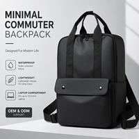 Sac à dos unisexe SmartBag avec chargement USB, antivol, imperméable, fermeture éclair géométrique, en polyester Oxford, pour ordinateur portable 15,6 pouces Pro M1/M2
