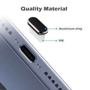 Tapón Antipolvo Tipo-C de Aleación de Aluminio + TPE para Teléfono Inteligente, Tableta, Portátil, Protector de Puerto USB C - Product Image 3
