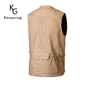 Prezzo di fabbrica Su Misura In Cotone Traspirante Fotografo Lavoro Uomo Gilet Multi-Tasche - Product Image 2