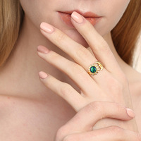 Nouveau élégant lune soleil forme coloré naturel opale bague de fiançailles fines anneaux 925 bijoux en argent Sterling pour les femmes cadeau