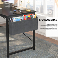 Escritorio de Computadora Moderno y Resistente para Oficina, Portátil, de MDF y Metal, con Almacenamiento para Sala de Estar, Ecológico, Multifuncional, para Juegos y Escritura