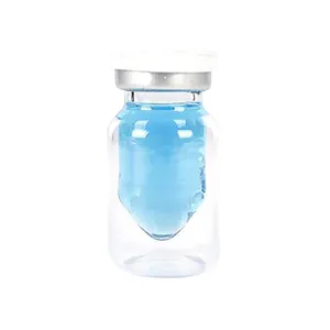 Botella de vidrio con tapa de plástico de aluminio, botella de 3ml, 5ml, doble tanque interno, transparente, para polvo liofilizado