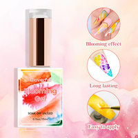 Vernis à ongles gel liquide Cloverfei 15ml effet fleur éclose, vernis gel UV pour nail art