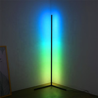 Nouvelle Barre Lumineuse LED RGB Angle de Sol, Lampe Connectée avec Télécommande Intelligente, Décoration 5V 20W, Lumière d'Ambiance Gaming