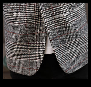 <span class=keywords><strong>M</strong></span>-4XL Jas Kotak-kotak Korea Pria, Jas Kasual Korea Slim Fit Musim Semi dan Gugur - Product Image 5