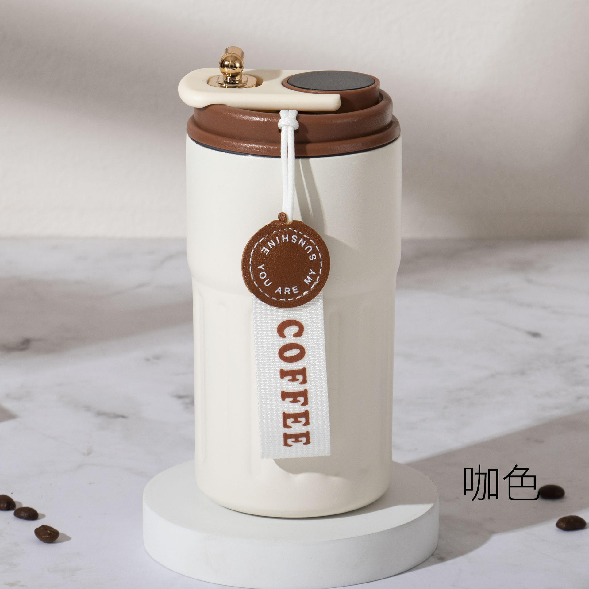 ลายทางแนวตั้งอัจฉริยะสีกาแฟ