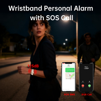 Alarma de Seguridad Personal de 130dB con GPS, Llamadas SOS y Alerta de Caídas para Personas Mayores, Mujeres y Niños