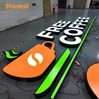 Lettres en mousse personnalisées 3D rétroéclairées par LED avec transformateur d'alimentation à commande manuelle par bouton-poussoir pour les magasins, les bars, les hôtels