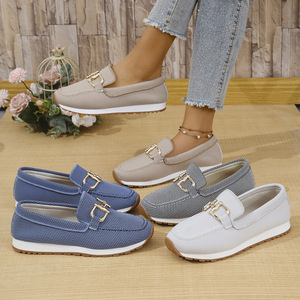 QLFashion2025 nuove scarpe Casual da donna primavera tinta unita punta rotonda bassa Top europeo e americano morbido fondo lavoro Bean Sho 231 - Product Image 1
