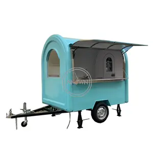 KN-220B Coffee Ice Cream Cart Hot Dog Red Wine Kiosks Van Truck Mobile Food Trailer with Cooking Equipment for Sale In USA