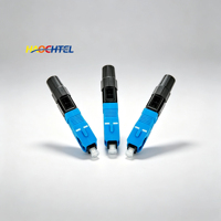 Conector de Fibra Óptica SC de Conexión Rápida sin Fusión, Monomodo, Ranura en V, 55 mm, HC01 c SX SC UPC, para FTTH LAN