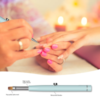 Ensemble de brosses à ongles rétractables personnalisées vert menthe, portables et adaptées aux voyages, pour manucure, vente en gros directe d'usine, marque privée