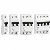 Disjoncteur miniature Wanbo-542 DZ47-63 Courbe C 6kA 400V 1P 2P 3P 4P MCB Interrupteur d'air Rail DIN Tableau de distribution