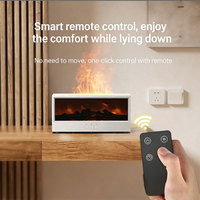 Humidificador Ultrasónico ODIS con Simulación de Chimenea, Difusor de Aromaterapia, Fragancia Duradera, Luz LED de 7 Colores, Control Remoto
