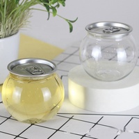 Bouteille en plastique PET transparente de 210 ml pour boissons, thé, jus, soda, bière, café, vin, champagne