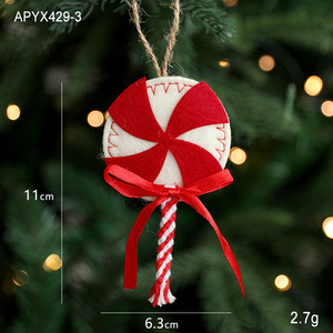 Wholesale Felt Cloth Christmas Hanging Ornament Mixed Cartoon Shape Design Xmas Tree Window Home Holiday Decoration - Product Image 6