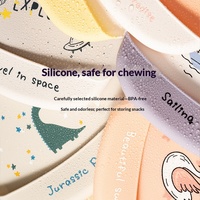 Bavoir pour bébé en silicone de qualité alimentaire, design cartoon, imperméable, résistant aux taches, bavoir anti-salive pour enfants