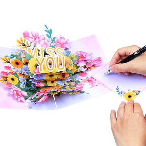 Cartes de voeux pop-up 3D Miss You <span class=keywords><strong>en</strong></span> papier pour toutes occasions <span class=keywords><strong>en</strong></span> <span class=keywords><strong>ligne</strong></span> merci Vente <span class=keywords><strong>en</strong></span> gros Nouveau Design - Product Image 5