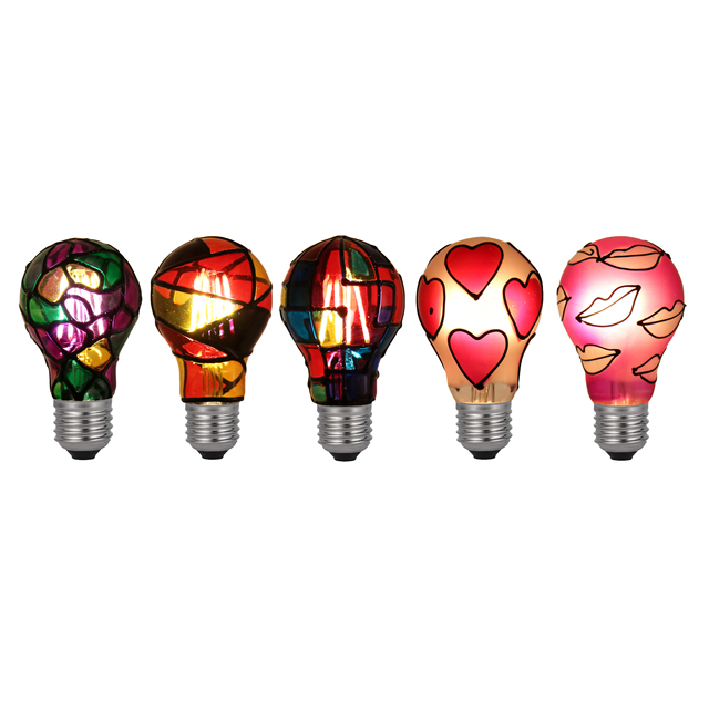 A19 LED Painted Bulb 110-240V A19 LED Colorful Bulb A60 LED Filament Bulb