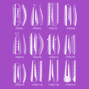 Modèle professionnel d'extension d'ongles sans forme, design mixte, 288 pièces, double moule d'extension d'ongles pour Polygel - Product Image 1