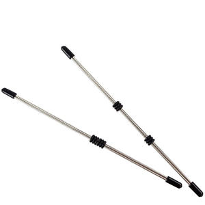 Abrazaderas de pezón de acero extremo BDSM Play ajustables de doble barra con tensor Silding Juguetes sexuales para mujeres - Product Image 6
