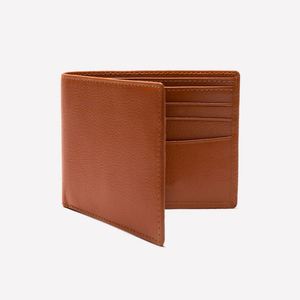 Cartera Trifold de Cuero PU Suave Hecha a Mano con Bolsillo para Monedas, Cartera Metálica con Grabado Láser, Carteras Bifold para Hombre - Product Image 1