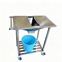 Nouveautés Medco : Chariot de débridement à double porte en acier inoxydable avec roulettes silencieuses, chariot médical mobile